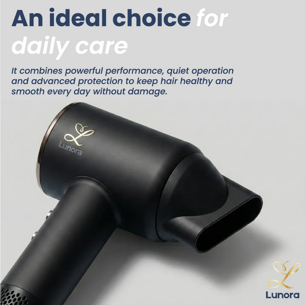Lunora Ionic Digital Hair Dryer — Salon Results at Home, Every Morning