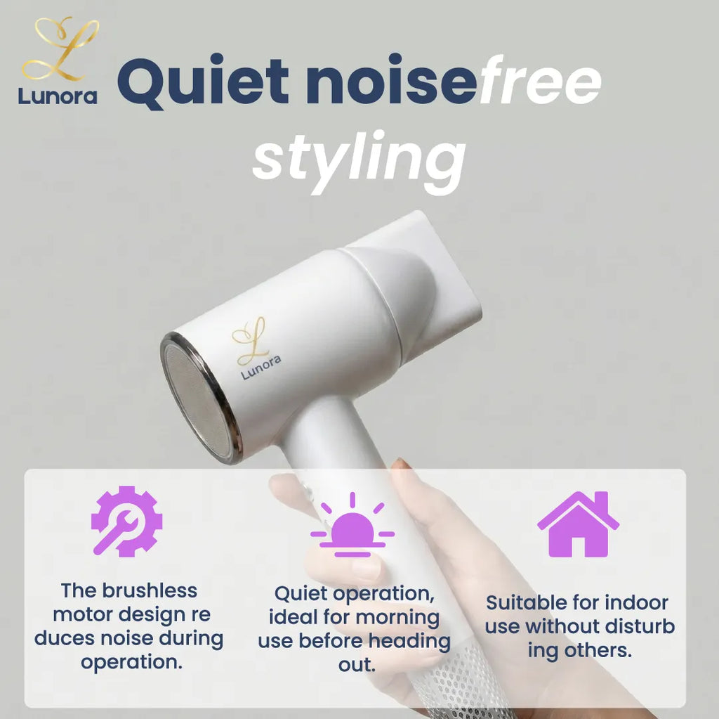 Lunora Ionic Digital Hair Dryer — Salon Results at Home, Every Morning