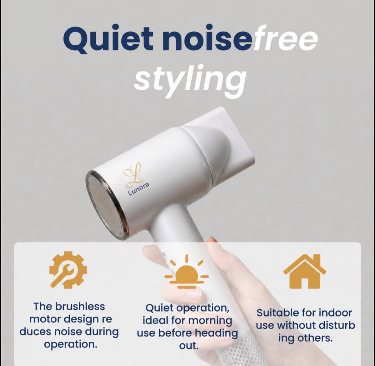 Lunora Ionic Digital Hair Dryer — Salon Results at Home, Every Morning