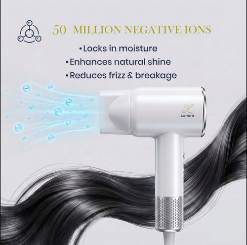 Lunora Ionic Digital Hair Dryer — Salon Results at Home, Every Morning