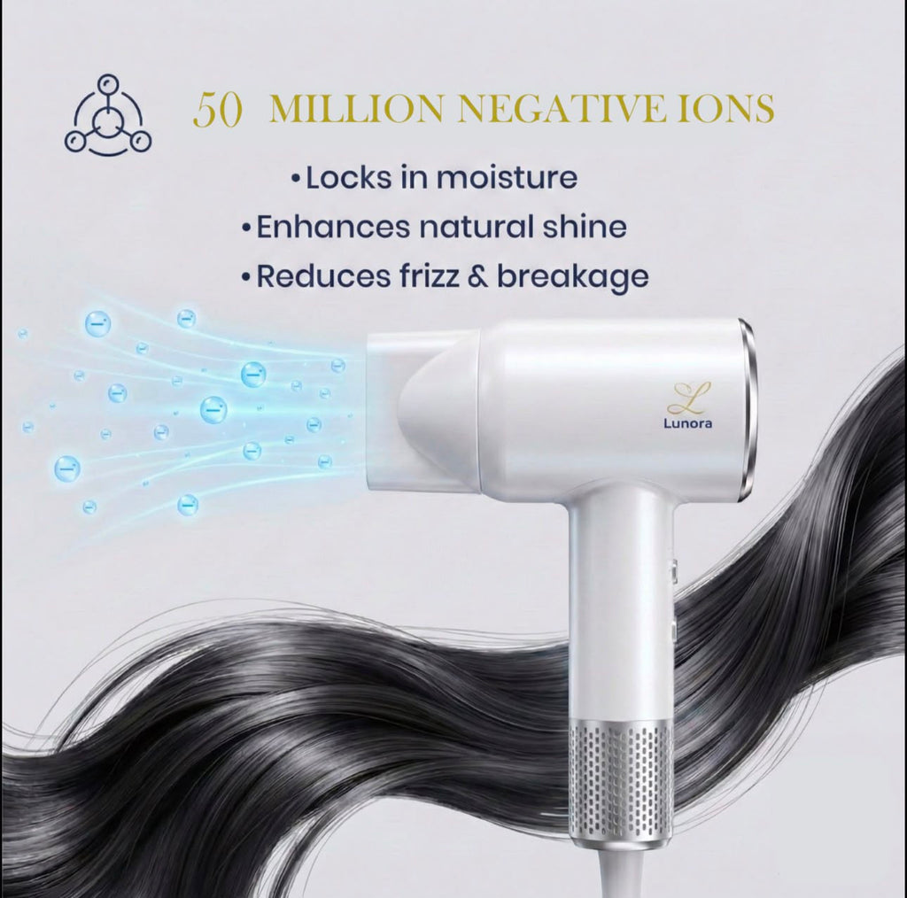 Lunora Ionic Digital Hair Dryer — Salon Results at Home, Every Morning